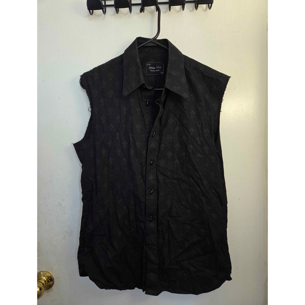 Men's Black Sleeveless Jacket